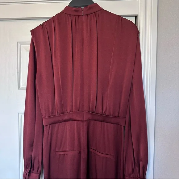 Veronica Beard Kavia Satin Jumpsuit in Clay Size 2 - Picture 11 of 16